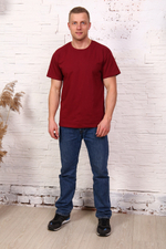 1113 Футболка мужская однотонная