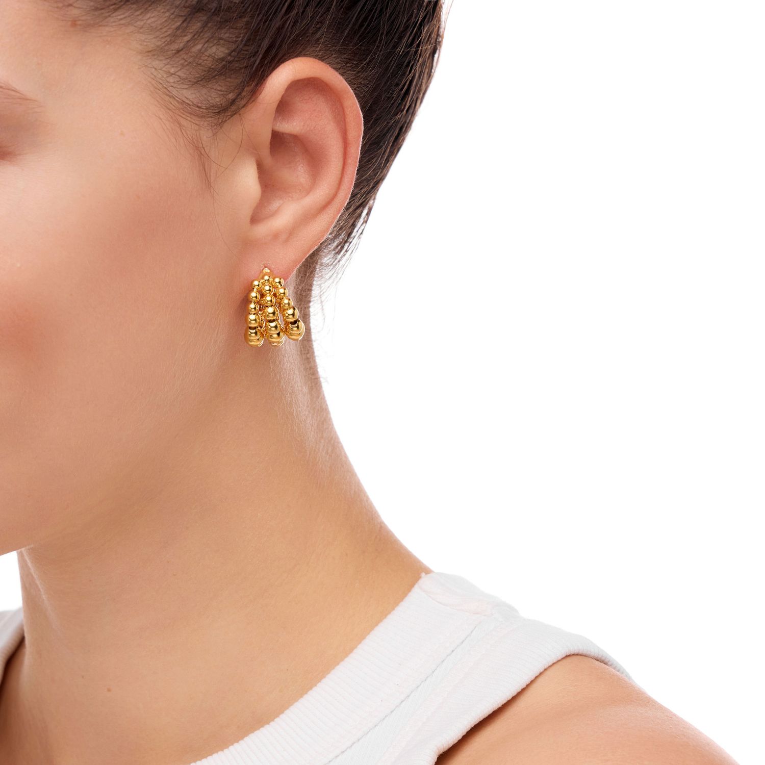 Серьги Wide Balls Earrings - Gold
