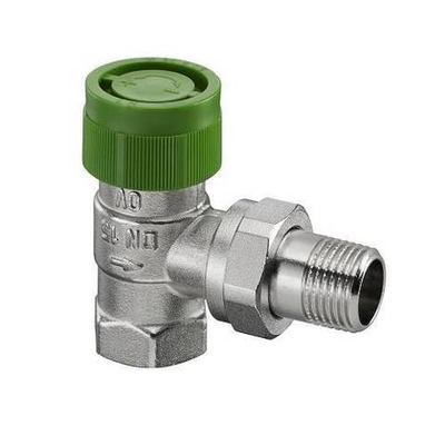 Клапан термостатический угловой Oventrop AZ V - 1/2" (ВР/НР-американка, PN16, Tmax 120°C, KVS 3.0)