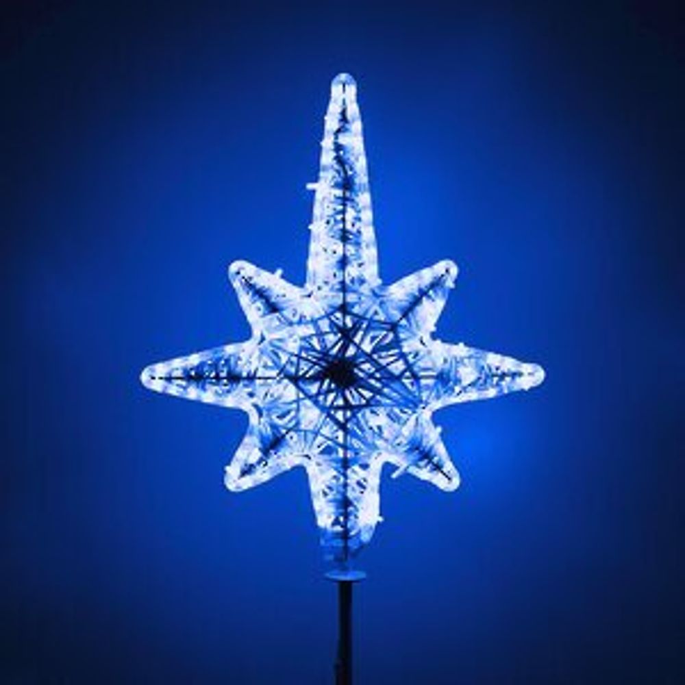 Макушка - звезда на елку «Роза ветров» из стеклонити