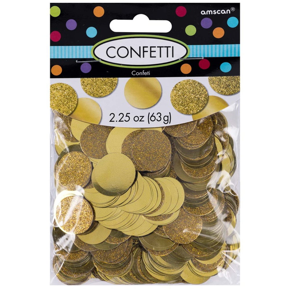 Конфетти Круги золотые блеск 64гр