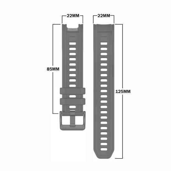 Ремешок для Garmin Instinct 3 (45) силиконовый ширина 22 мм оригинальное крепление (Синий гранит)