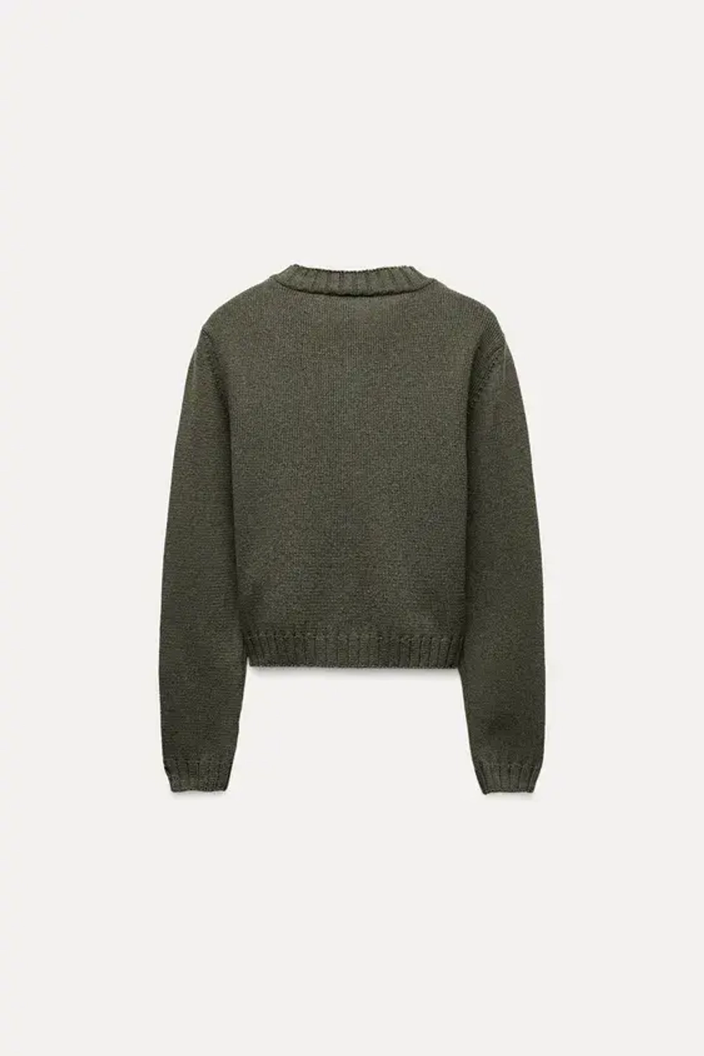 ZARA ОДНОТОННЫЙ КАРДИГАН, ХАКИ