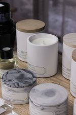 Свеча Египетский янтарь, гипс, 80 / 200 мл.