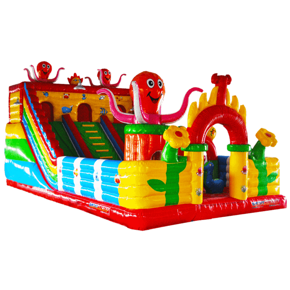 Коммерческий надувной батут "Осьминожье царство 2"