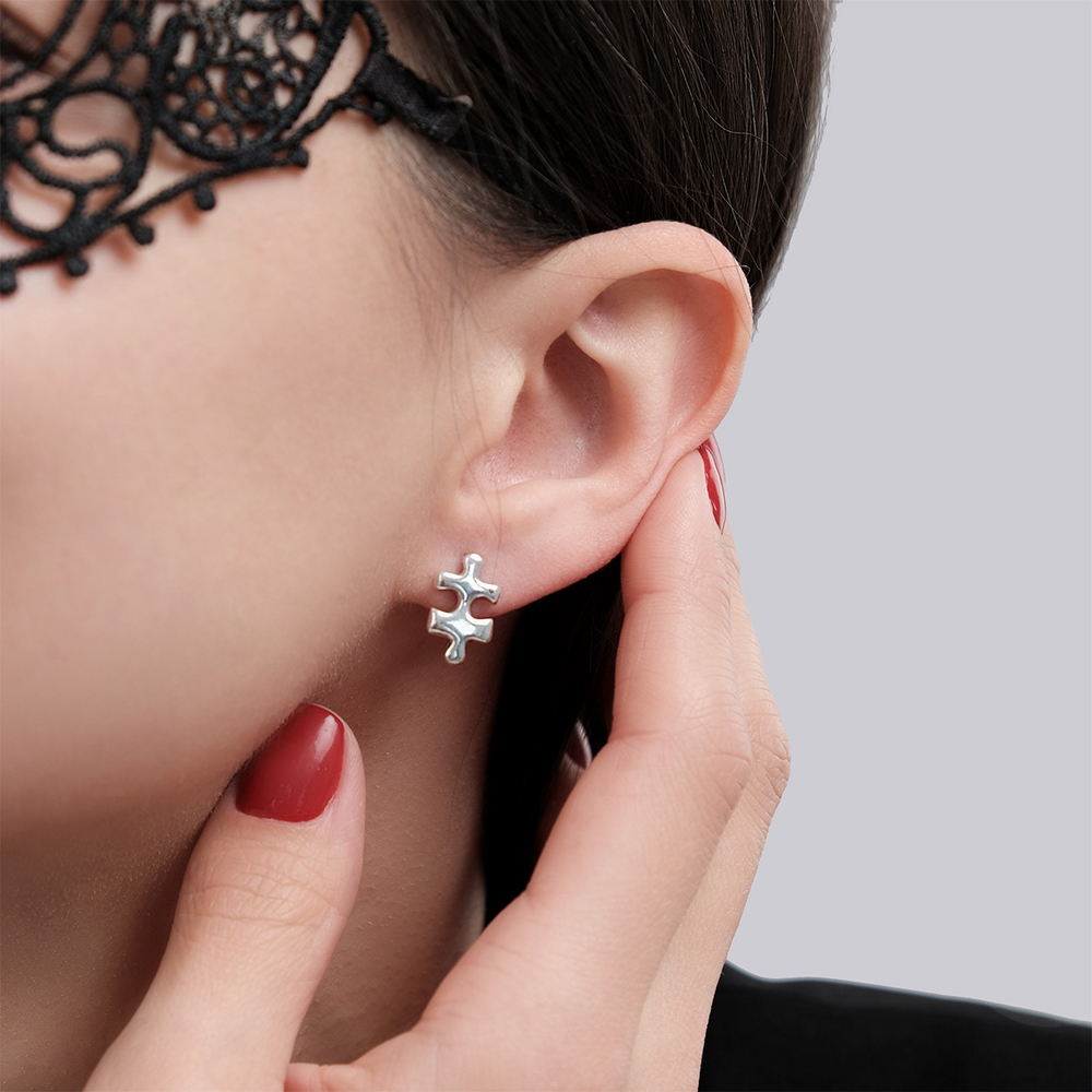 "Пазлы" cерьги из коллекции "Игрушки" от Jenavi