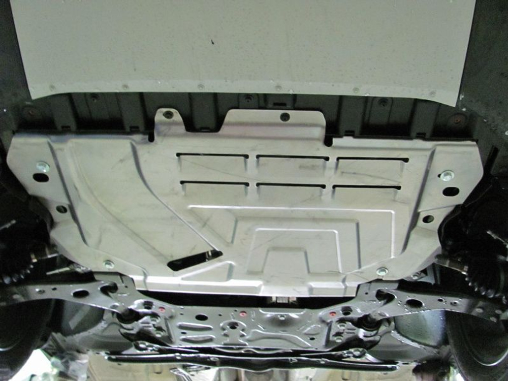 Защита картера двигателя, КПП (4 мм, алюминий) для Ford Kuga 2013-2017 (V - 1.6 AT 4WD; 2.5 AT 4WD), Ford Kuga 2017-2020 (V - 1.5 AT; 2.5 AT) Sheriff.08.3367