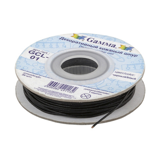 Шнур "Gamma" 1 мм GCL-01 кожаный черный