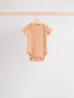 Боди с коротким рукавом для малышей Next E19-797, 5 шт., Бежевый, Светло-желтый, Хаки, Голубой