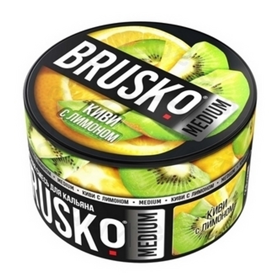 Бестабачная смесь для кальяна BRUSKO, 250 г, Киви с лимоном, Medium (М)
