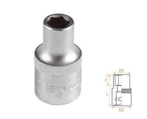 AFFIX (AF00040009) Головка торцевая стандартная шестигранная 1/2", 09 мм