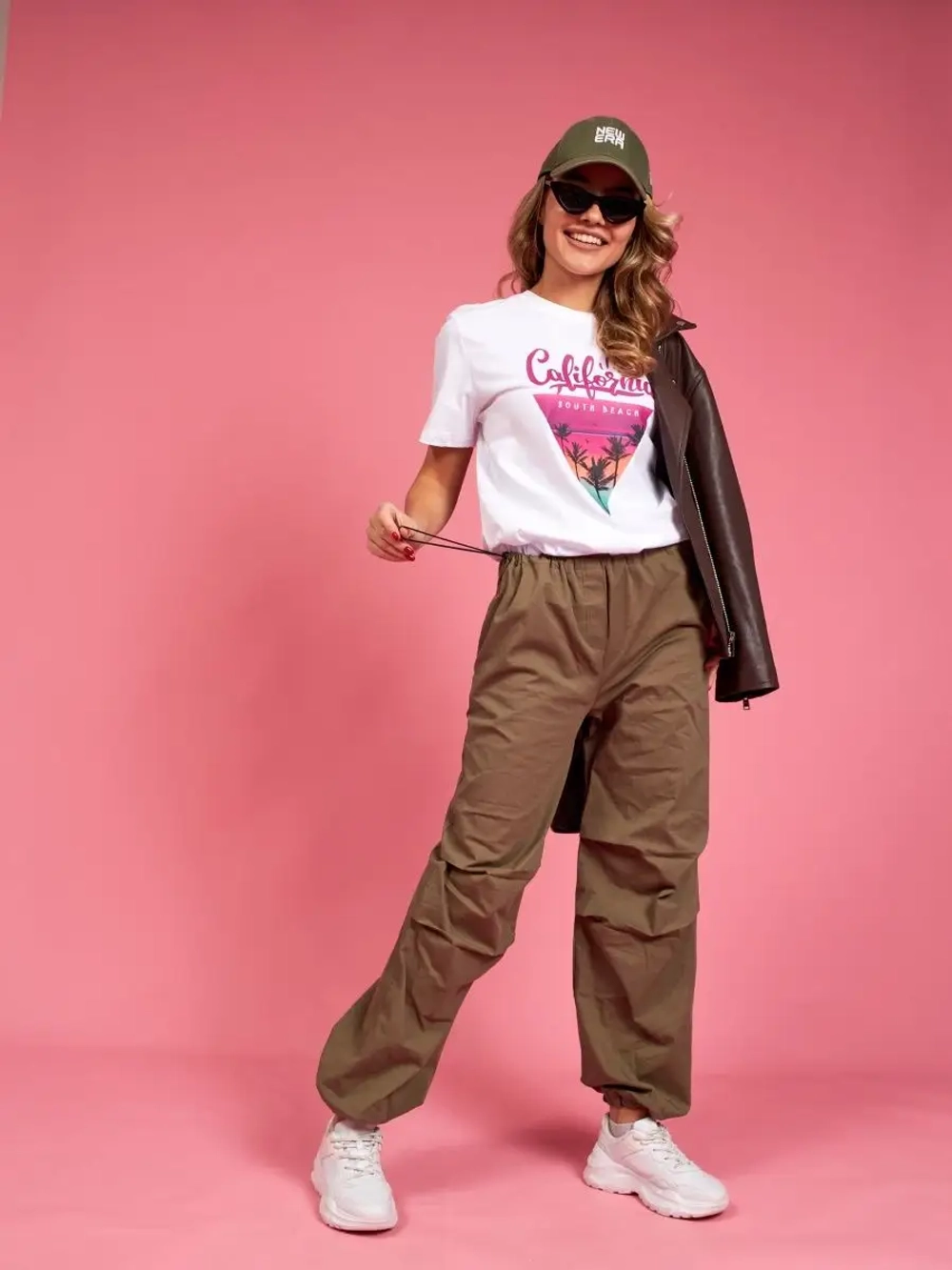 Футболка калифорния california оверсайз белая