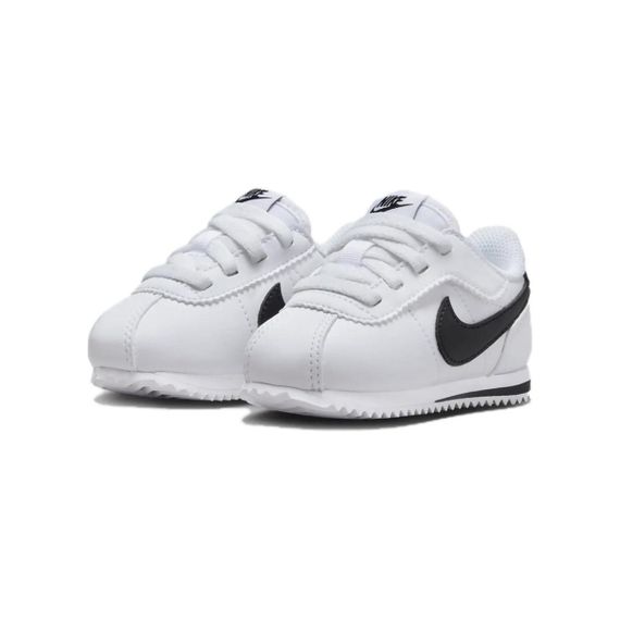 Кроссовки NIKE Cortez Легкая детская обувь, низкие кеды, белый/черный, для маленькой