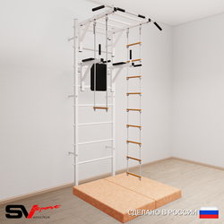Шведская стенка Sv Sport 5494 (Турник рукоход/Брусья/Лестница/Трапеция/Мат 1м)
