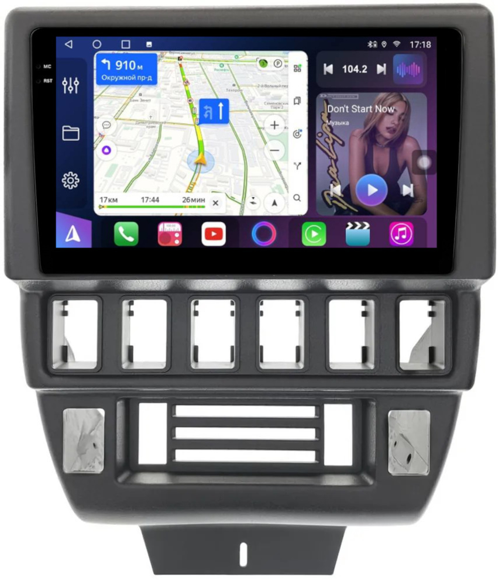 Магнитола для Lada 4x4, Urban, Bronto 1993-2019 - FarCar 3041M монитор 9.5" QLED на Android 14, TS18, CarPlay, 4G SIM-слот