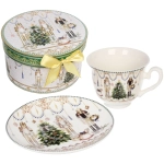 Чайная пара керамическая «Щелкунчик» (кружка 220мл+ блюдце) в подарочной коробке