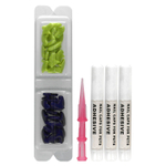 Kitty Caps, Набор колпачков для ногтей, средний, весенний зеленый с блестками, ультрафиолетовый, 44 шт.