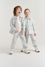 Рубашка джинсовая "Серо-голубой"