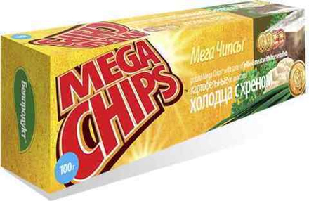 Чипсы "Мега чипсы" 100 г. Холодец с хреном Белпродукт