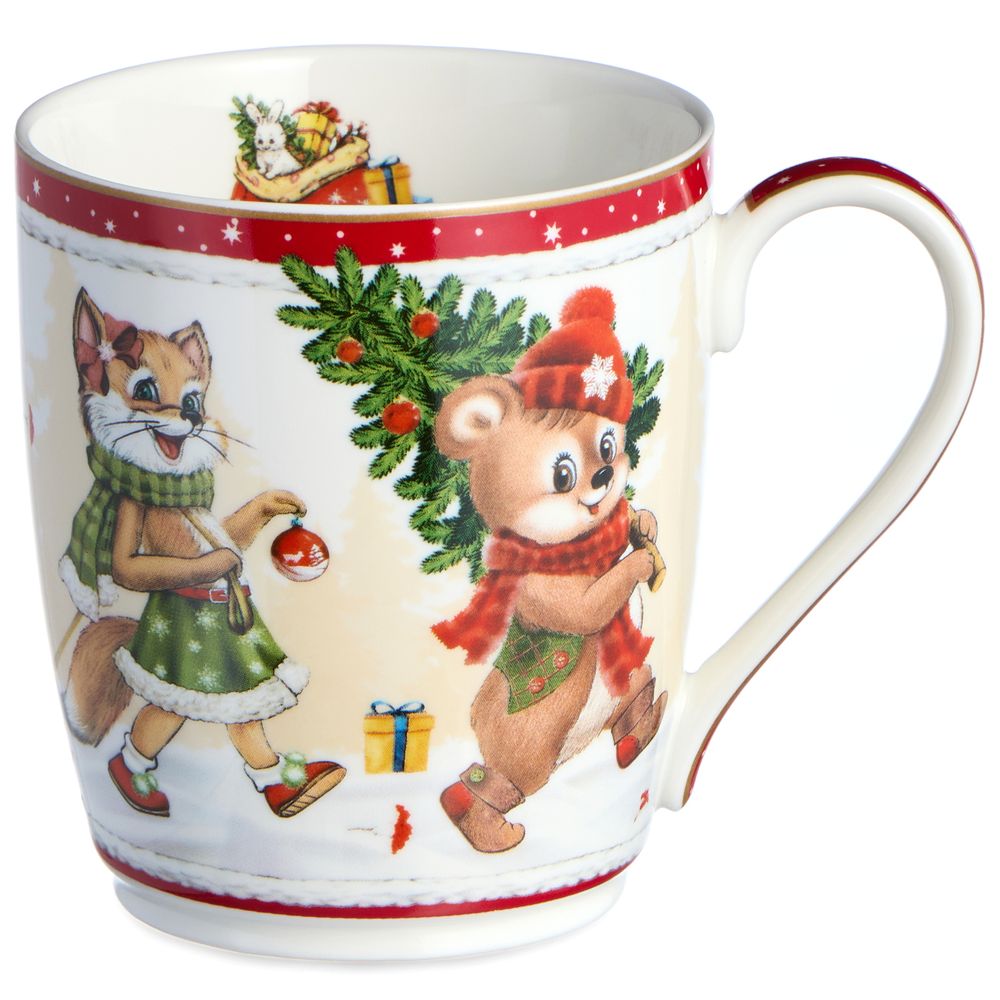 КРУЖКА LEFARD "С НОВЫМ ГОДОМ!" 300 МЛ КРАСНАЯ (КОР=36ШТ.)