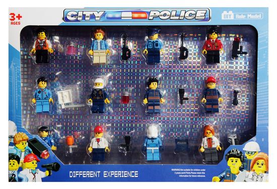 НАБОР МИНИ - ФИГУРОК " CITY POLICE " , 12 ФИГУРОК + АКСЕССУАРЫ