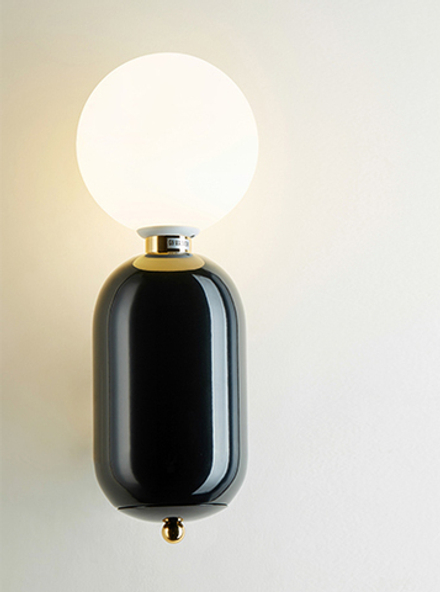 Wall design lamp Aballs by Parachilna (Black)