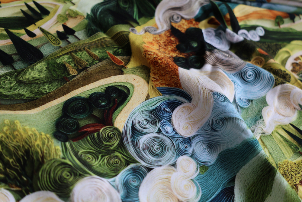 ЗЕЛЕНЫЕ ЛУГА - Кулирка с лайкрой, компакт пенье (ДЖ72 Маша)