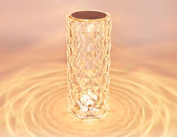 Настольная светодиодная лампа с сенсорным выключателем и пультом 3W RGB DE8021 CL прозрачный LED Desk Ambrella