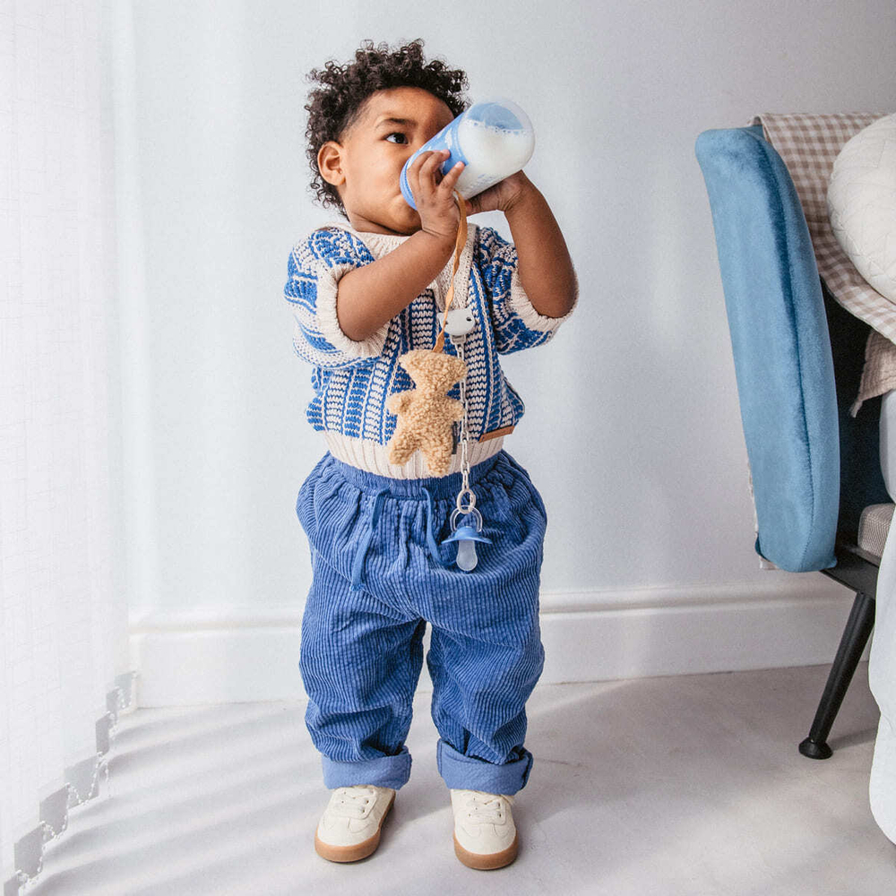 Клипса с цепочкой для пустышки Suavinex Bear Wild голубая