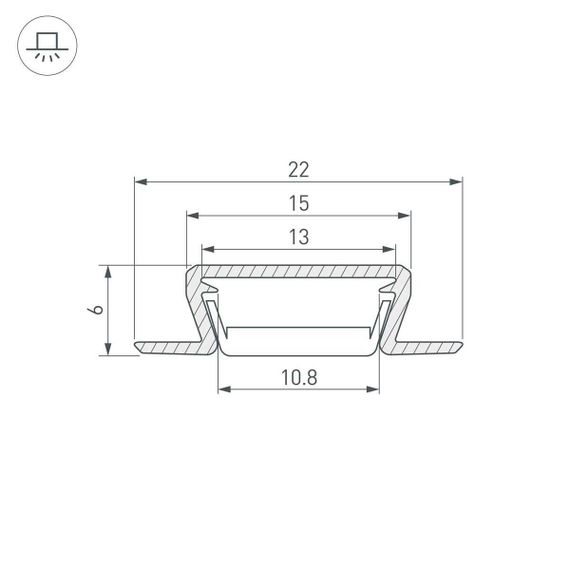 Встраиваемый профиль Arlight MIC-FS-3000 Anod Black 040720