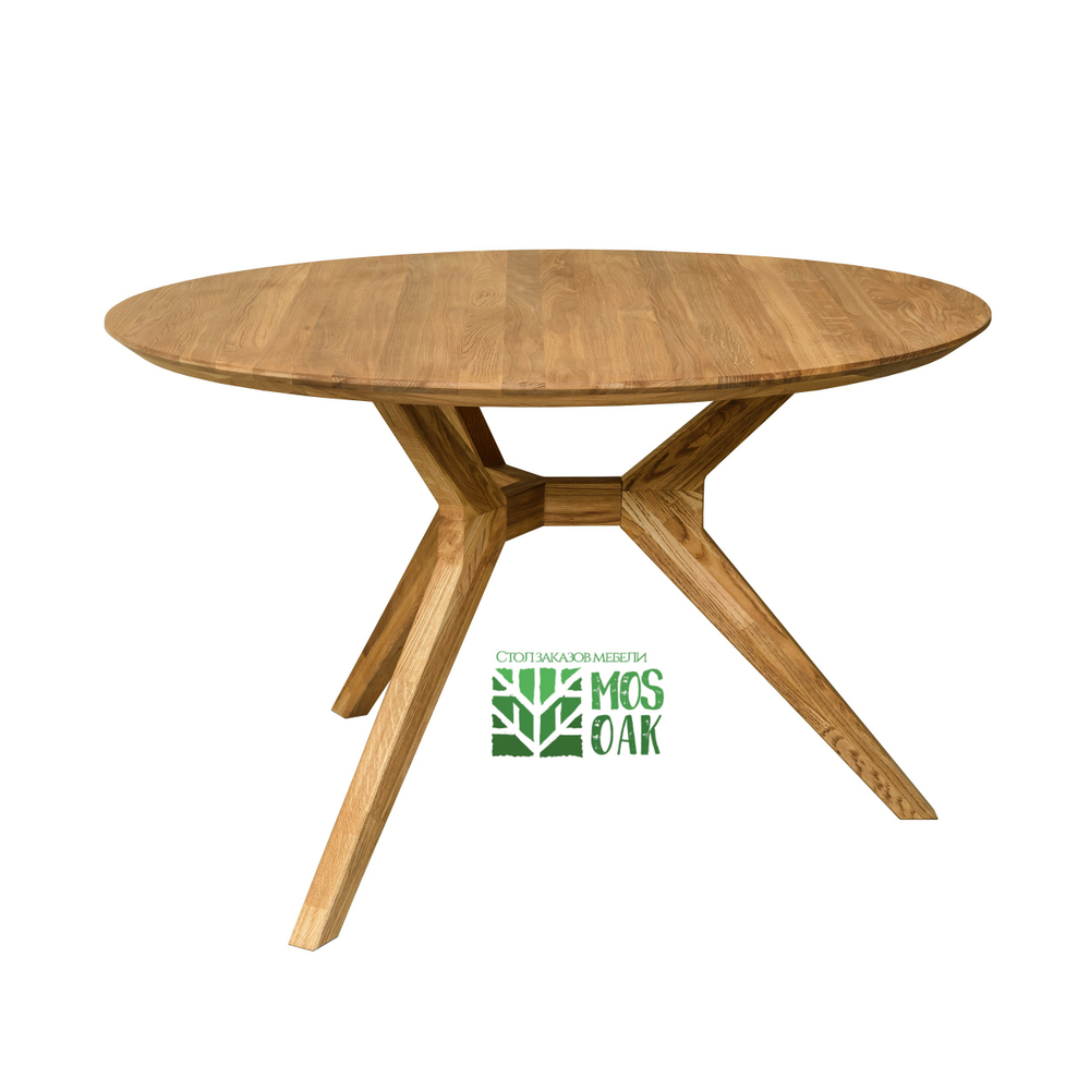 Стол обеденный круглый из массива дуба Ронн 3