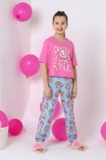 Пижама для девочки Единопончик-2 Виотекс РОЗОВО-ГОЛУБОЙ
