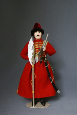 Кукла коллекционная фарфоровая Стрелец 17 век, Русь