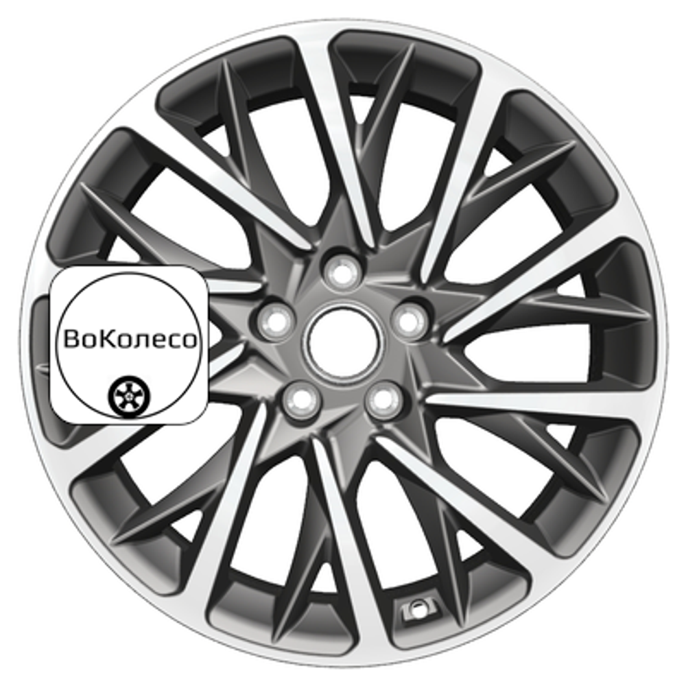 7,5x18/5x112 ET39 D66,6 KHW1804 (Audi A4/A6) Gray-FP Khomen Wheels