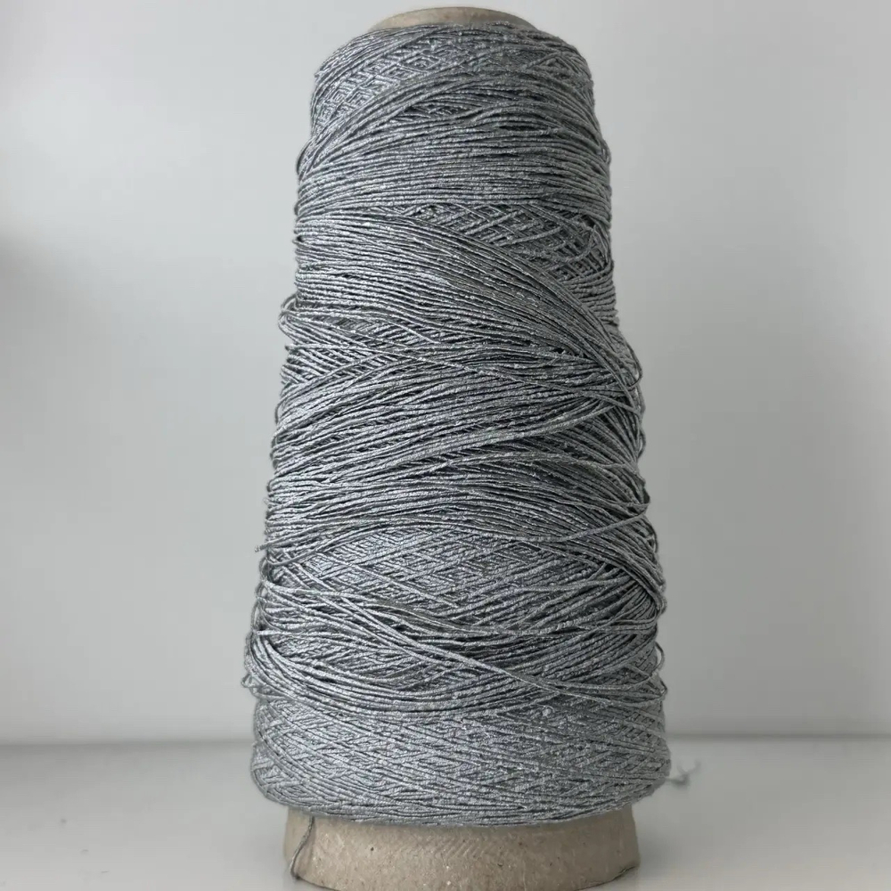 BURRO - Filati Color; 54% хлопок, 46% люрекс; 640м/100гр; col. 000927, цвет: серый