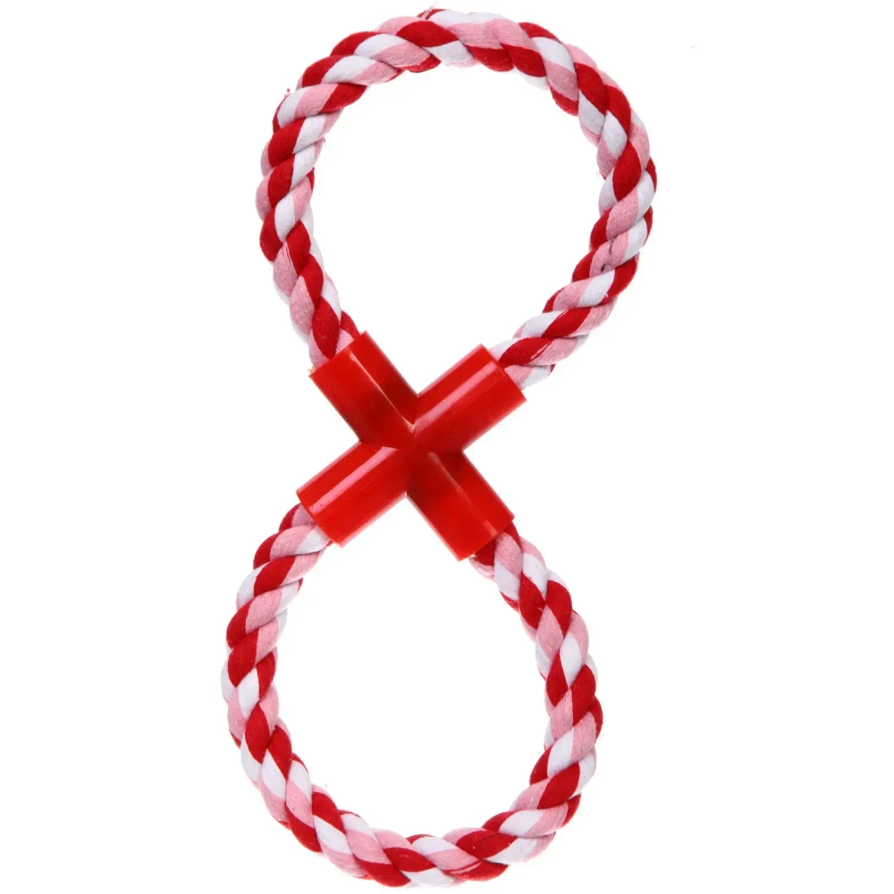 Игрушка - канат для собак средних и крупных пород «НЕСКУЧАЙКА», цвет красный 25*10*4см