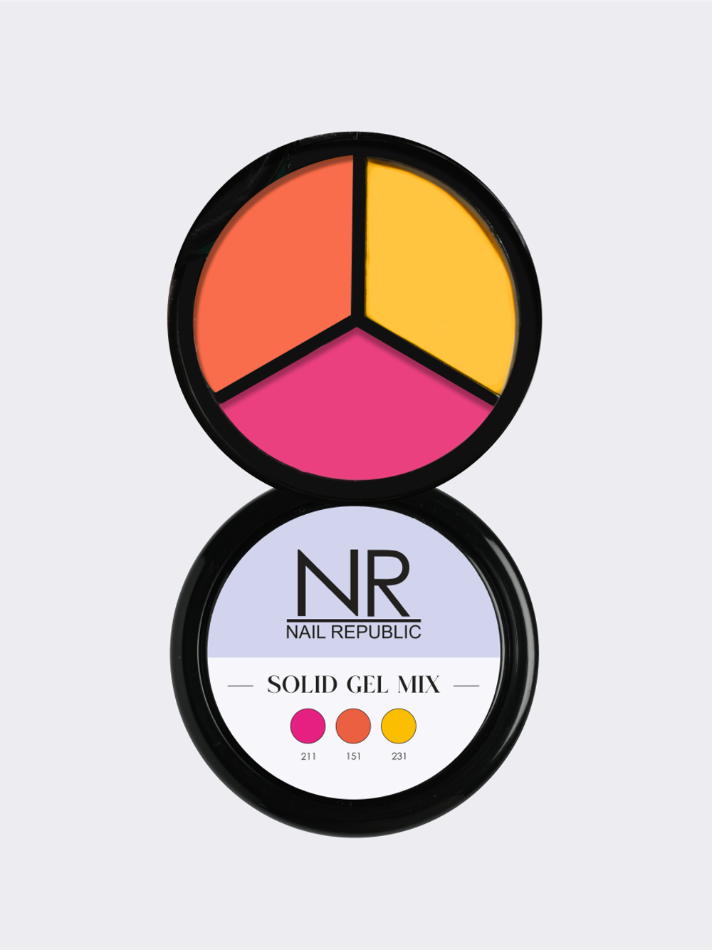 NR Solid Gel Mix Твердые гель-лаки Palette 01 (211, 151, 231), 3х5гр