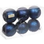 Набор шаров 8 см «Magic wish» (набор 6 шт), Сапфир