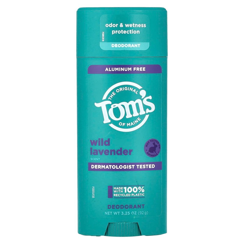 Tom's of Maine, дезодорант без алюминия, дикая лаванда, 92 г (3,25 унции)