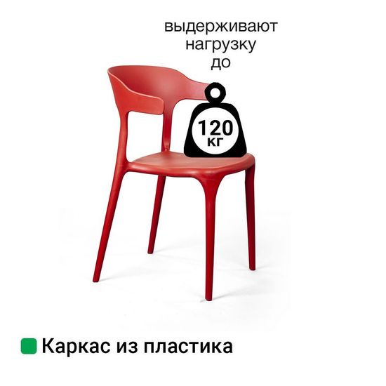 Стул Leo, первичный пластик красный