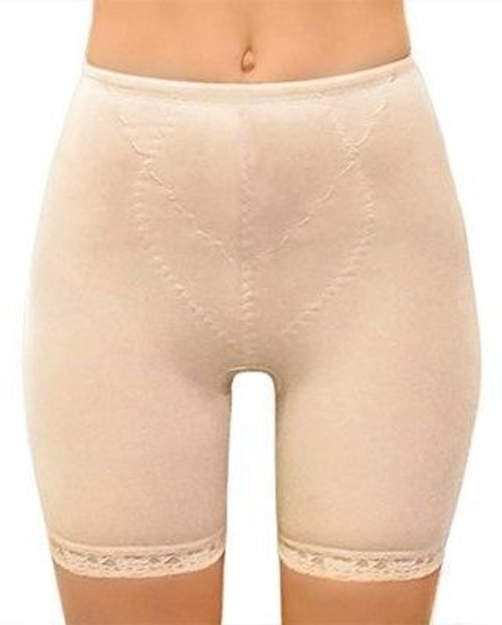 Панталоны-утяжки с кружевной отделкой (Размер: XL) (Цвет: бежевый)