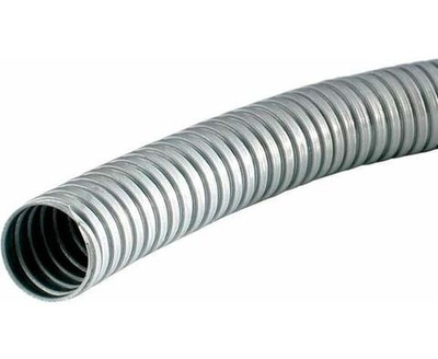 Металлорукав Р3-Ц-Х (диаметр 15 мм) серый, с протяжкой, бухта по 100м UPLAST