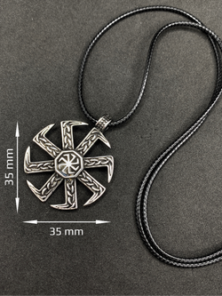 Славянская подвеска оберег Коловрат магический амулет из стали