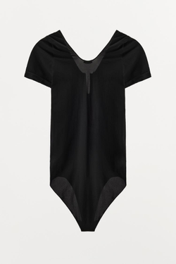 ZARA БОДИ С МЕТАЛЛИЧЕСКОЙ ДЕТАЛЬЮ, ЧЕРНЫЙ