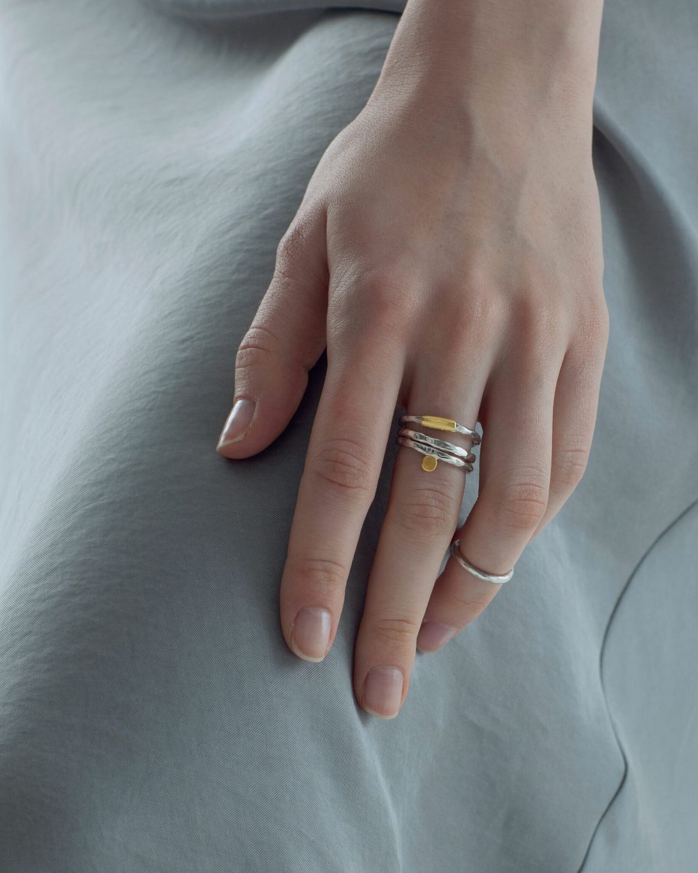 Кольцо битое с латунным пояском