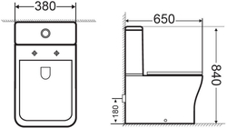 Чаша напольного унитаза Aquanet Rimless Cube-C CL-12248B