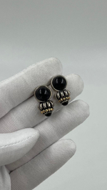 Серьги с чёрными вставками