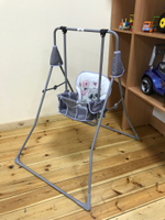 Качель детская напольная (Енот и фламинго (серый) арт.3381)