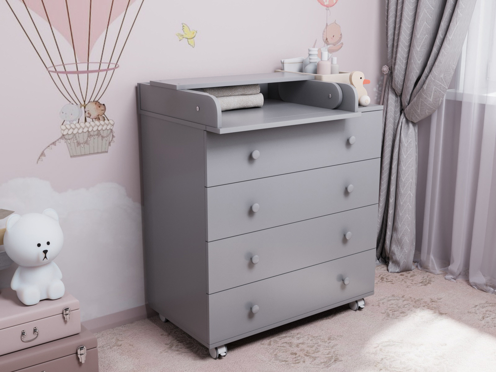 Комод Nova 2 в 1 800/4 цвет серый