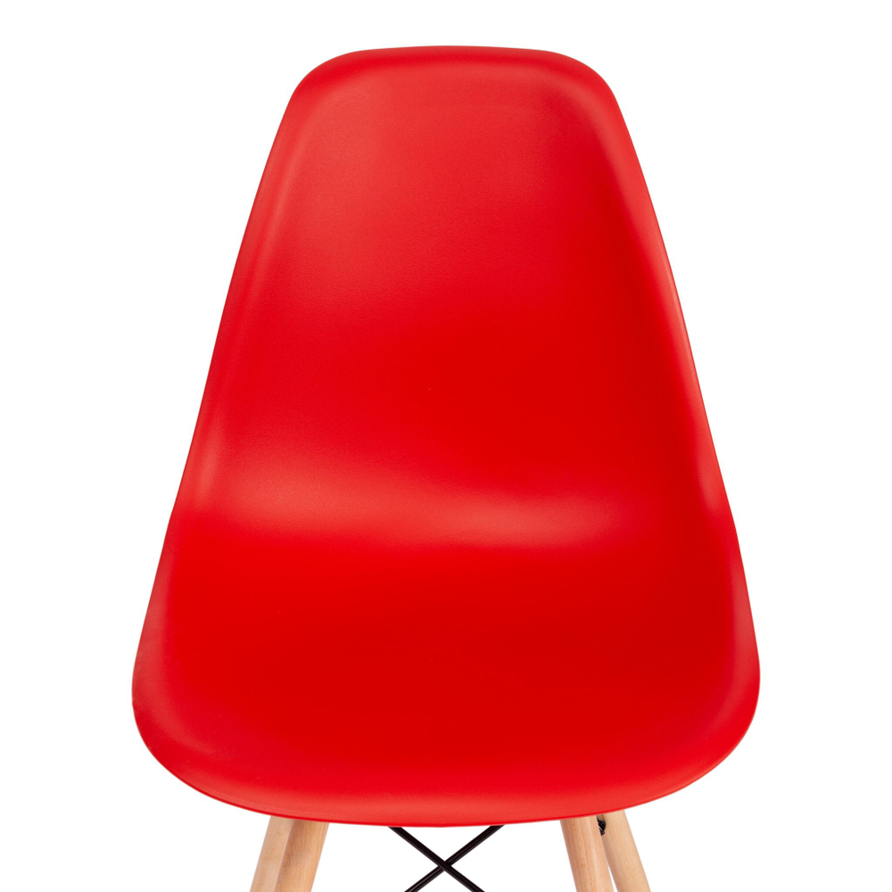 Стул CINDY (EAMES) (mod. 001) дерево бук/металл/сиденье пластик, 51x46x82см, красный/red